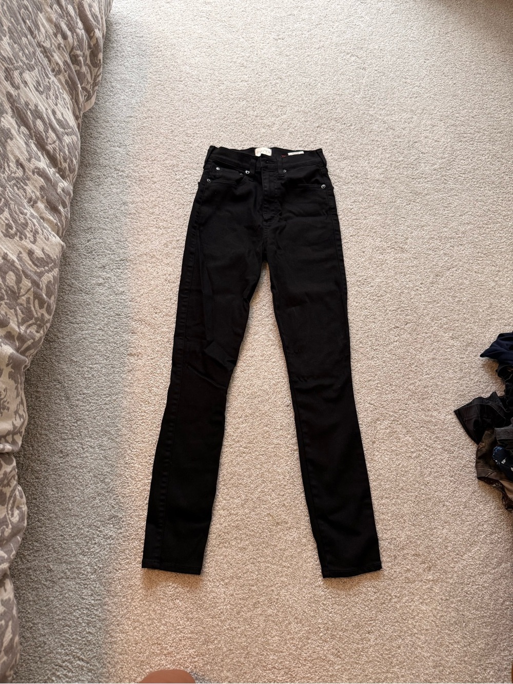 Alice + Olivia Black Skinny High-Waist Jeans